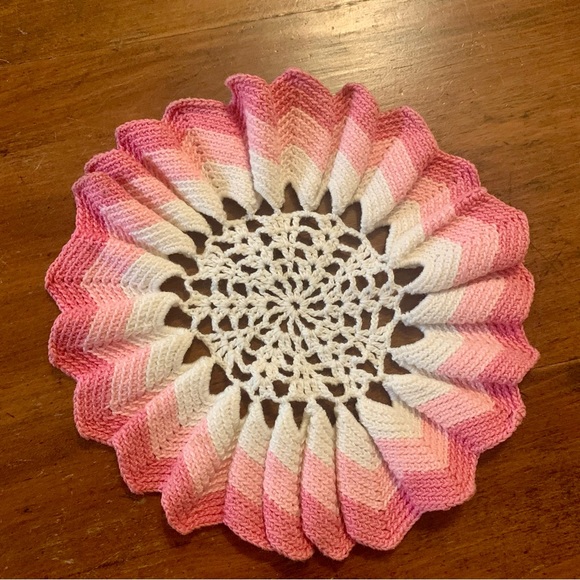 11” Handcrafted Doily~boho
style~vintage~handmade~farmhouse~
Unique~grannycore - Picture 3 of 3